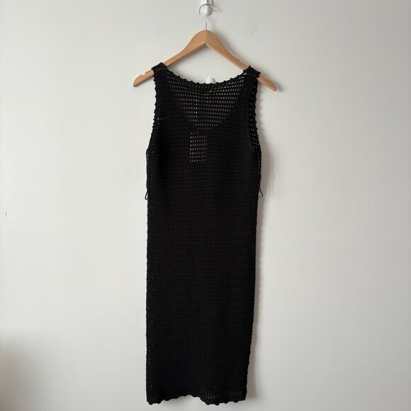 Aritzia Wilfred Black Ephron Crochet Tank Dress NWT Black Size XXS - Picture 4 of 6
